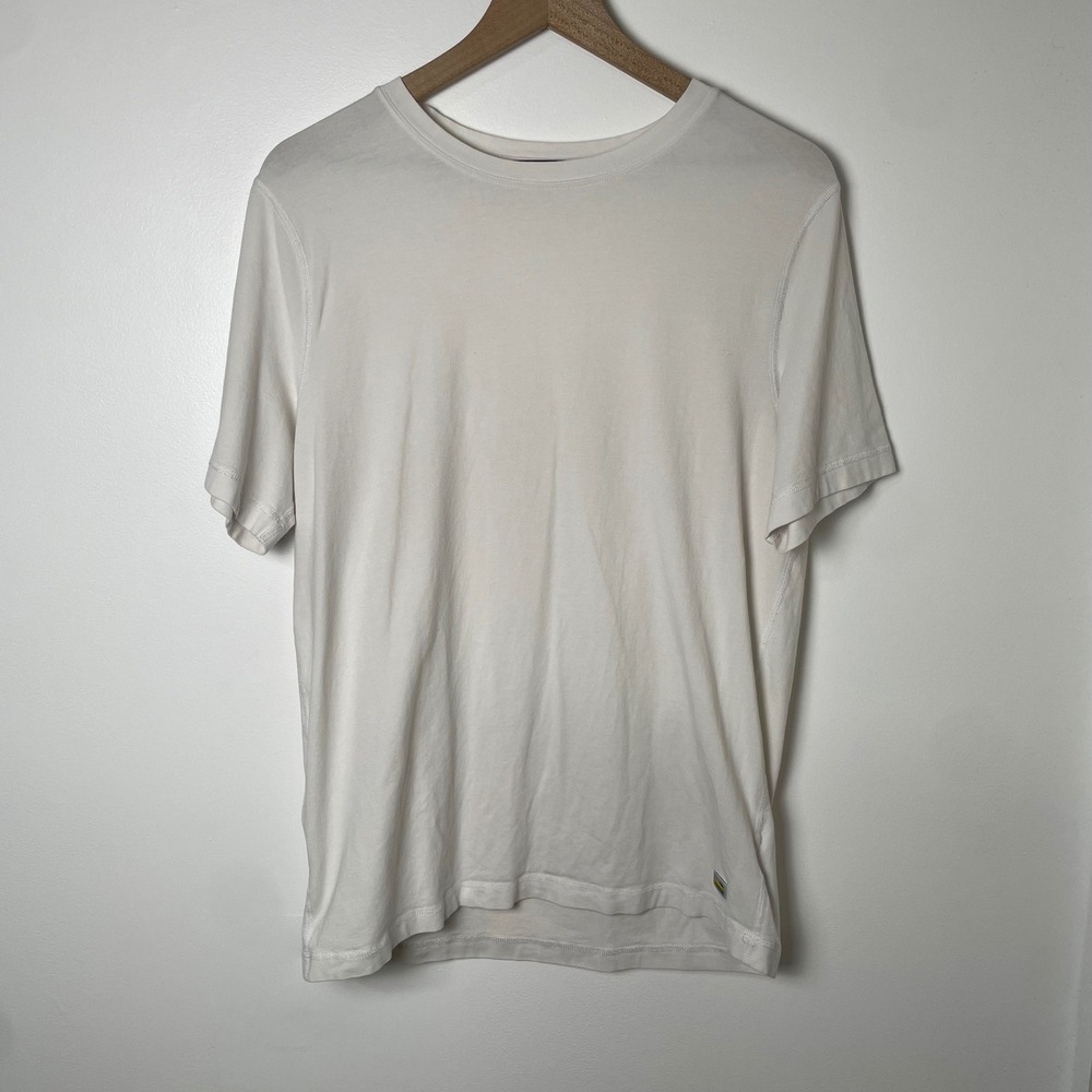 Vuori Active Tee Shirt Mens M White Pima Cotton Lyocell Stretch V101 Performance